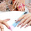 Kit di adesivi per unghie fluorescenti con luce UV 6