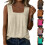 Women's Casual Solid Sleeveless Vest Light Green 6