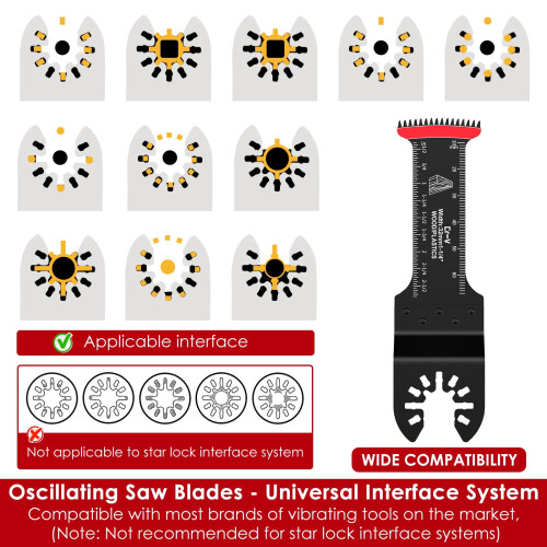 Oscillating Saw Blades Set Multipurpose Arc Edge 5-Pack 2