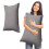Solid Color Washed Cotton Pillowcase, Queen 20"x30", Soft & Breathable, Easy Clean, Luxe Bedding – 1 Pack 4