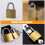 Brass Padlock for Drawers and Lockers 4 Pcs 2