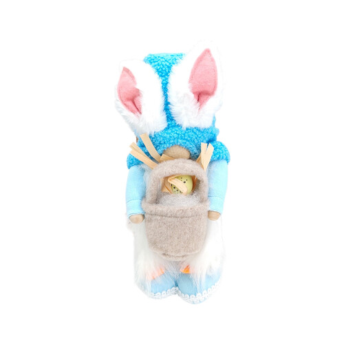 Easter Gnome Decor Fluffy Bunny Plush 15.7 inch 1
