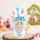 Easter Gnome Decor Fluffy Bunny Plush 15.7 inch 5