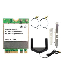 RTL8822CE WiFi Card 1200Mbps Dual Band 2.4G/5G M.2 Interface 5.1 with Magnetic Antennas for Windows 10/11