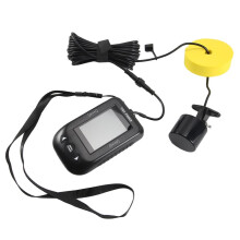 Portable Fish Finder Water Depth Sounder Temperature Fishfinder with Wire Sonar Sensor Transducer for Fishing Black