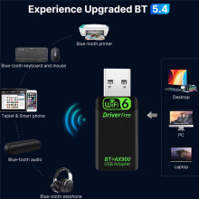 WiFi 6 AX900 USB Adapter 5.4 Wireless Network Card Dual Band 2.4G&5GHz Network Card for Win10/11 Driver Free