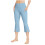 Women's High Waist Capri Pants Stretch Lightweight Solid 3