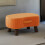 Curved Foot Stool with Handle and Padded Seat 6