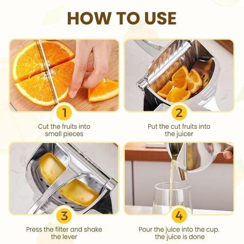 Exprimidor de cítricos con tazón grande y mango de aluminio desmontable 2