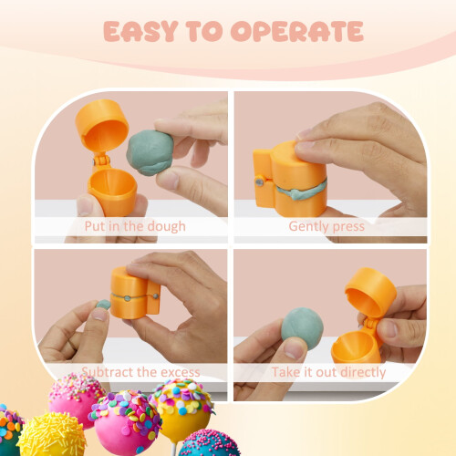Round Cake Pop Molds 3D Printed Sphere Cutter and Pusher 12 2