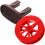 Red plastic wheel prop for fish tank and small pond 4