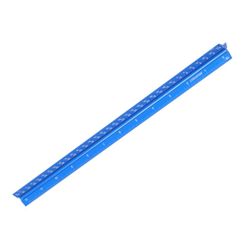 LHCER Architectural Ruler, Metal Triangular Rulers 12in For Architecture For Draftsman For Blueprint For Drafting 2