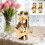 Love Heart Gesture Figurine Gold Decor Set 2