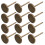 Flat Head Thumb Tacks Dark Brown Iron 100 pcs 3