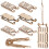 FRCOLOR Wooden Mini Sleigh Set Beige 9-Piece 6