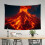 Volcanic Eruption Tapestry Wall Art 60x40in 4