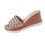 Women's PU Leather Beach Sandals White Platform Slip-On 2