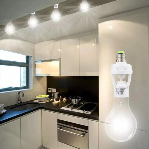 E27 Socket Converter with PIR Motion Sensor ABS LED Lamp 1