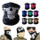 Neck Skull Mask for Men Half Face Cover Blue 6