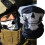 Neck Skull Mask for Men Half Face Cover Blue 7