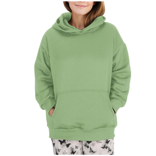 Women's Oversized Hoodie with Kangaroo Pocket Drop Shoulder 1
