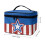 Handle Toiletry Cosmetic Travel Bag Cosmetic Storage Polyester Large Capacity(US Flag Pattern Design) 6
