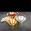 Decorative tray silver/gold finish steel fruit bowl 7