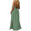 Women's sleeveless backless green flowy dress with split hem 3