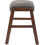 MODERION Footstool Solid Wood Legs 17.7 in Grey Fabric Seat 8