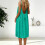 Women's backless V-neck spaghetti strap maxi dress green 8