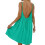 Women's backless V-neck spaghetti strap maxi dress green 6