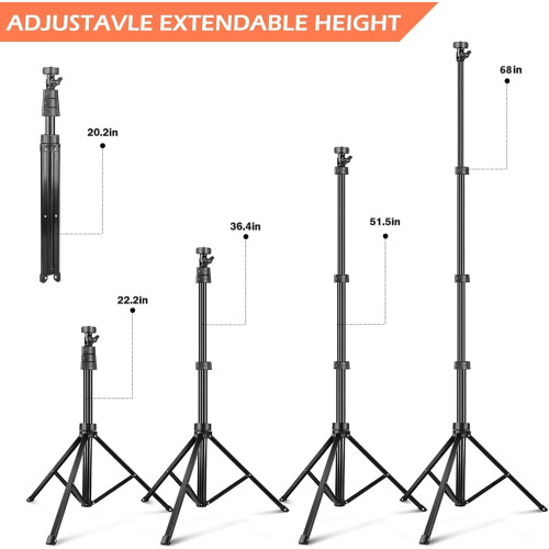 Phone Tripod Stand with Remote and Holder 67 inch 1