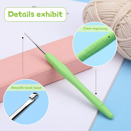 Crochet Hook with Ergonomic Handle, Extra Long, for 2