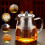Glass Teapot with Stainless Steel Infuser 43 oz 5