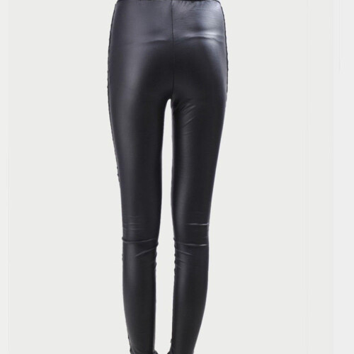 High Waisted Lace Panel Leggings Women Slimming Polyester 1 1