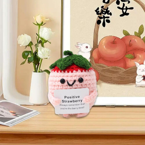 Crochet Veggie Doll with Positive Card 1 Pc 2