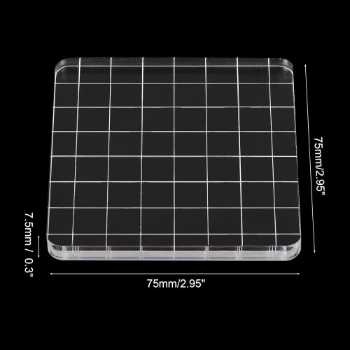 Acrylic Stamp Block 3x3 Inch 6 Pcs with Grid Lines 1