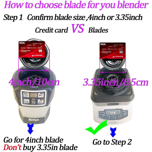 Nutri Ninja Blender 6-Fin Male Blade Replacement Small 3.35 2