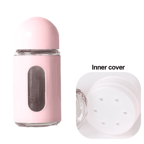 Pink Salt and Pepper Shakers Glass Base 2PCS 2