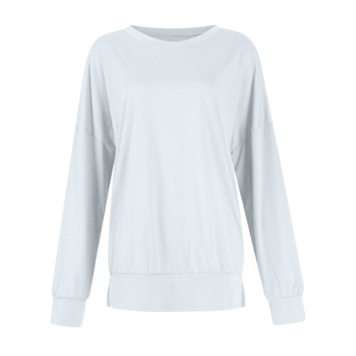Women's long sleeve side split tunic top 2