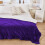 Double-Layer Flannel Fleece Blanket Purple 59x79in 3