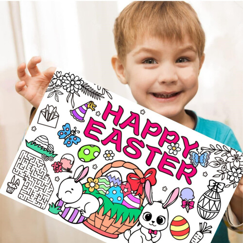 Easter Egg Paper Placemats Rabbit Chick Pattern 6-Pack 2