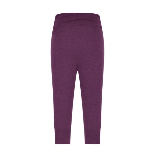 Women's Purple Harem Capri Pants High Waisted Soft Stretch