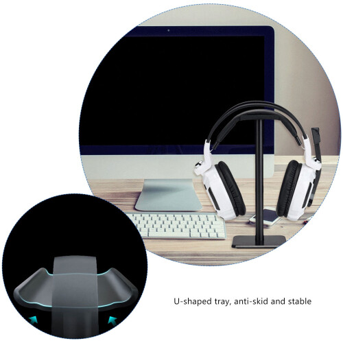 1Pcs Pink ABS Headphone Stand Headphone Rack For General Users On Desktop 2