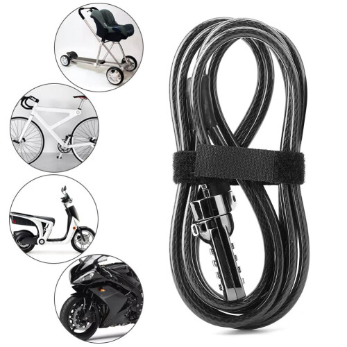 Laptop Security Lock 4-Digit Code Heavy-Duty Steel Wire PVS 2
