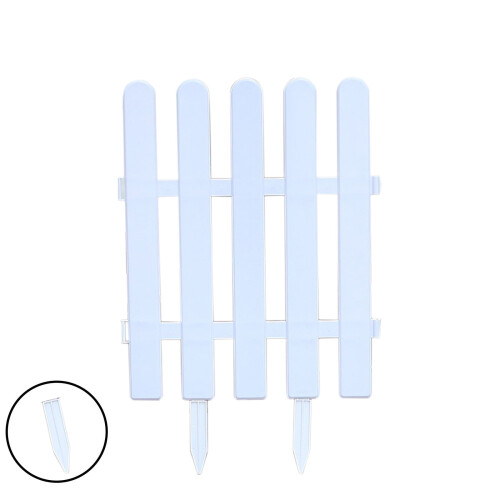 White PVC Garden Fence Panel Decorative 20 inch 1