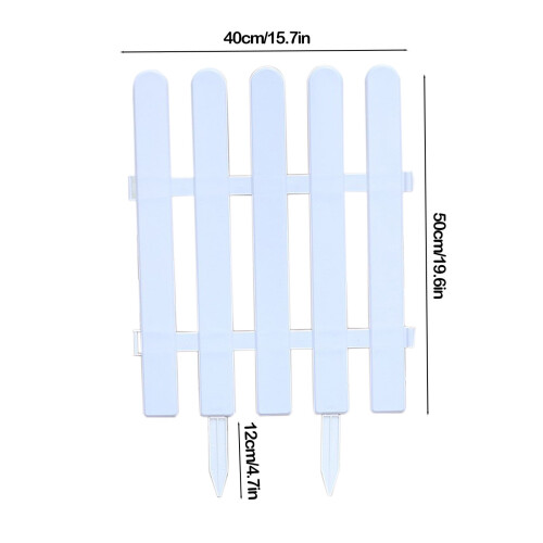 White PVC Garden Fence Panel Decorative 20 inch 2