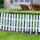 White PVC Garden Fence Panel Decorative 20 inch 6