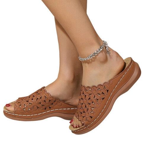 Willtoo Women's Orthopedic Sandals with Arch Support Brown 2