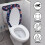 Comodo copriwater regolabile per bagni moderni, con base elasticizzata e bordo elastico, lavabile e riutilizzabile. 3